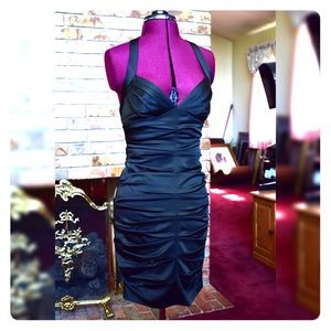 BCBGMaxAzria Black Halter Bodycon Dress